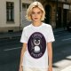 Olive t-shirt with angry penguin holding knife and I Choose Violence print