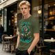 Olive T-Shirt Featuring 'We're All Doomed' and Doom Character Art