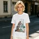 Olive T-Shirt Featuring 'king Club' and Animated Characters Print