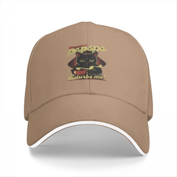 Black Cat Coffee Cap - Don't Talk About My Pops Disturbs Me Design