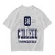 Olive College Graphic T-Shirt with 538 Print Design