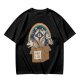 Olive T-Shirt With Raccoon Opossum Adopt A Cat Rainbow Print