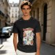 Olive green graphic t-shirt with slow foods animal fast food mashup print