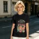 Olive graphic t-shirt with 'All My Plants Are Dead' dinosaur print