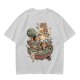 Olive T-Shirt With Whimsical Floating Island Children Art Print