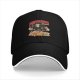 Black Baseball Cap With Pupperoni Pizza Cute Dog Graphic Print