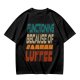 Olive Graphic T-Shirt with 'Functioning Because Of Coffee' Retro Print