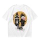 Olive graphic tee with punk raccoon and opossum 'Stay Trashy' print