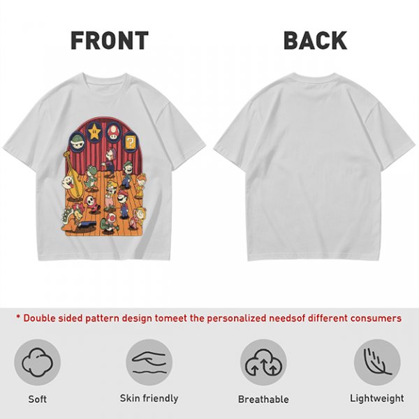 Nintendo Mario Characters Band Stage Graphic T-Shirt