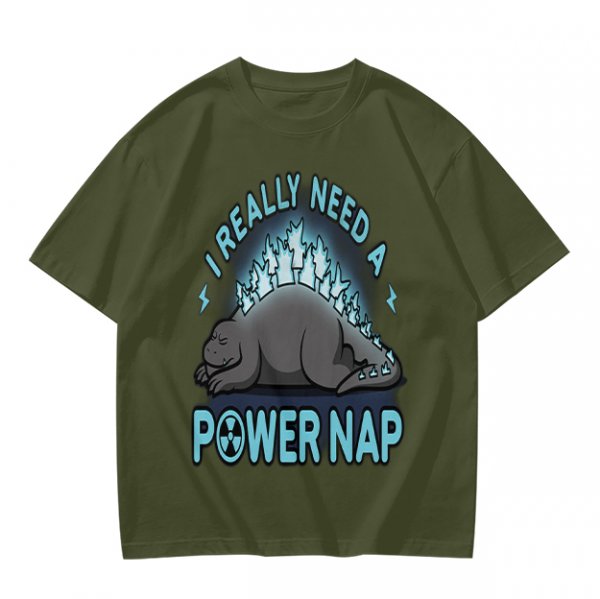 I Really Need A Power Nap Godzilla Sleeping T-Shirt