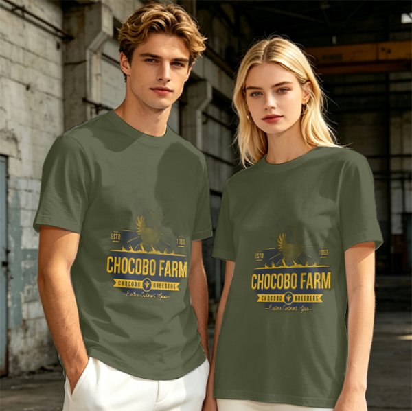 Olive Chocobo Farm Graphic T-Shirt for Fans