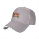 Black Baseball Cap with Grinning Pumpkin Crossbones Halloween Graphic