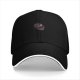 Black Baseball Cap With Pink Lip Print Design
