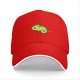 Black Baseball Cap with Cute Green Chameleon Graphic