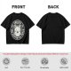 Olive t-shirt with 'Embrace the Existential Dread' screaming cat graphic