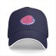 Black baseball cap with cartoon poop graphic and text print