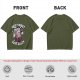 Olive T-Shirt with 'Not Sweet Just Salty' Cartoon Popcorn Print