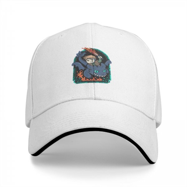 Black Baseball Cap with How to Train Your Dragon Toothless and Hiccup Print