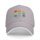 Black baseball cap with colorful emotional octopus graphic print