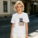 Olive Green T-Shirt With Ninja Cat In Cardboard Box Graphic