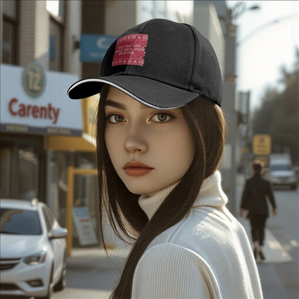 Black Baseball Cap With 'This Meeting Could Have Been An Email' Christmas Print