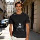 Olive T-shirt with Shark Holding Candy Cane and No Tricks Text