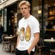 Olive T-Shirt With Cute Roasted Marshmallow And Fire Graphic