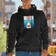 Black Hoodie With Free Hugs Shark Ocean Graphic Print