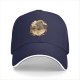 Black Baseball Cap with Dinosaur Eating Ramen Graphic