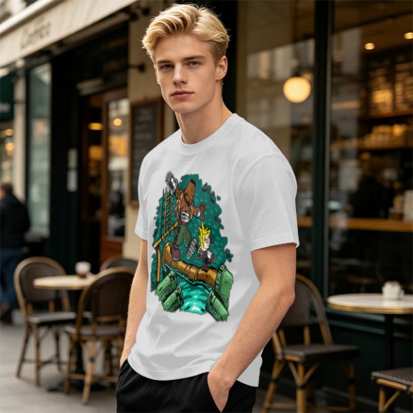 Final Fantasy VII Barret and Cloud Graphic Tee