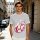 Olive green t-shirt with Kitty Cat graphic print