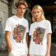 Olive t-shirt with The Legend of Zelda retro game characters print