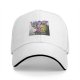 Black Baseball Cap with Robot Pony Mashup Graphic Print