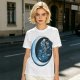 Olive T-Shirt With Crescent Moon And Dancing Spirit Graphic