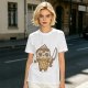 Olive T-Shirt With Cute Ice Cream Cone Holding Knife Print