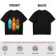 Olive T-Shirt With Cute Water Fire And Earth Elemental Characters