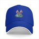 Black baseball cap with cute bat reading scary stories book print
