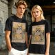 Raccoon Wheel of Fortune Tarot Pizza T-Shirt