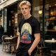 Capybara Camping Tent Full Moon Graphic T-Shirt