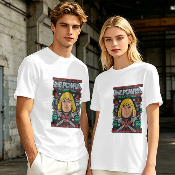 He-Man The Power of Christmas Graphic Olive T-Shirt