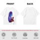 Olive T-Shirt With Purple Haired Figure Night Scene Print