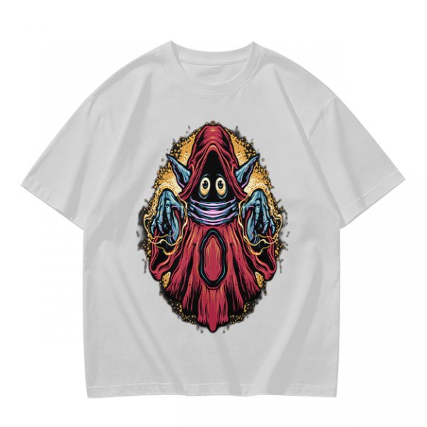 Orc-like magical creature graphic olive green t-shirt