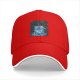 Black Baseball Cap With Christmas Cheshire Cat Print