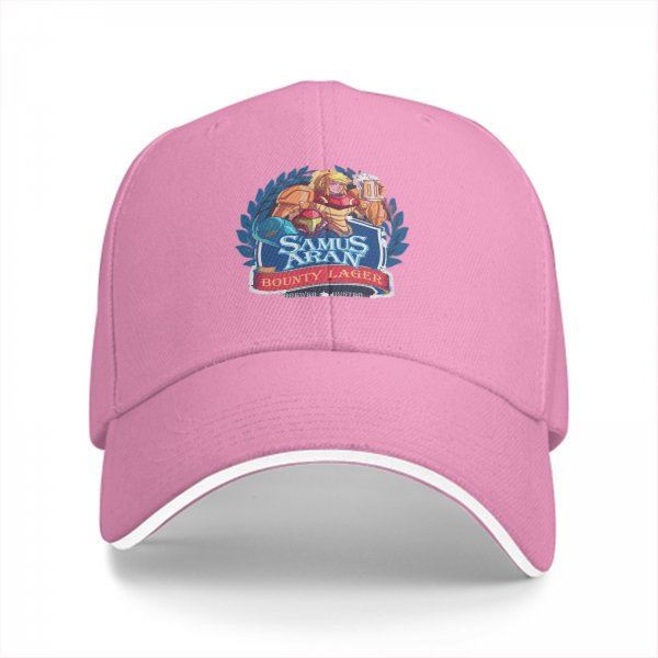 Samus Aran Bounty Lager Print Black Baseball Cap