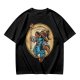 Olive T-Shirt With Fantasy Wizard Character Graphic Print