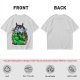 Olive Green T-Shirt with Totoro Nature Landscape Graphic Print