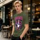 Olive Graphic T-Shirt Featuring Duckneto Superhero Duck Art