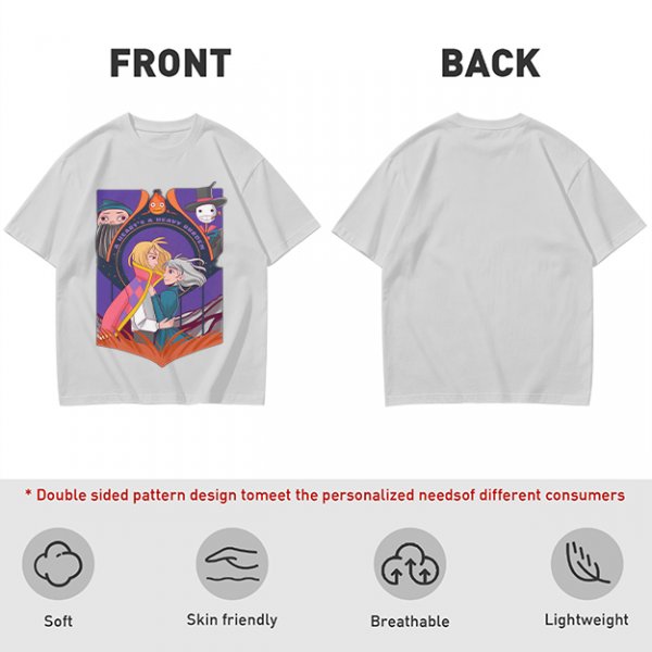 Howl's Moving Castle Characters Graphic Tee for Fans