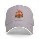 Black Baseball Cap With Calcifer Fire Demon Graphic Design