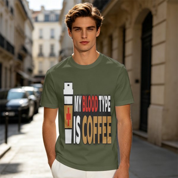 My Blood Type Is Coffee Graphic Tee